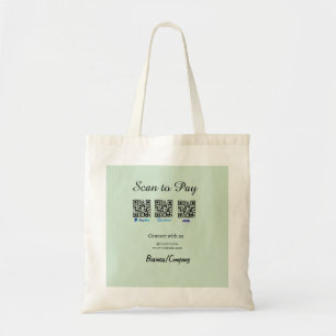 Tote Bag paypal venmo carte visa scan pour payer QR médias
