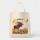 Tote Bag Pays du Moose Rustique Réutilisable pour la faune (Devant)