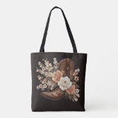 Tote Bag Pays moderne Fleurs Occidentales avec un Boot Cowb (Dos)