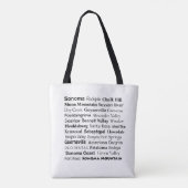 Tote Bag Pays viticole de Sonoma (Dos)