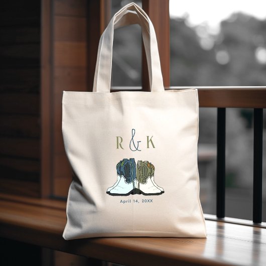 Tote Bag Pays Western Mariage Boots Cowboy