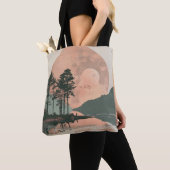 Tote Bag Paysage Abstrait de Boho (1) (De près)