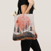 Tote Bag Paysage Abstrait de Boho (13) (De près)