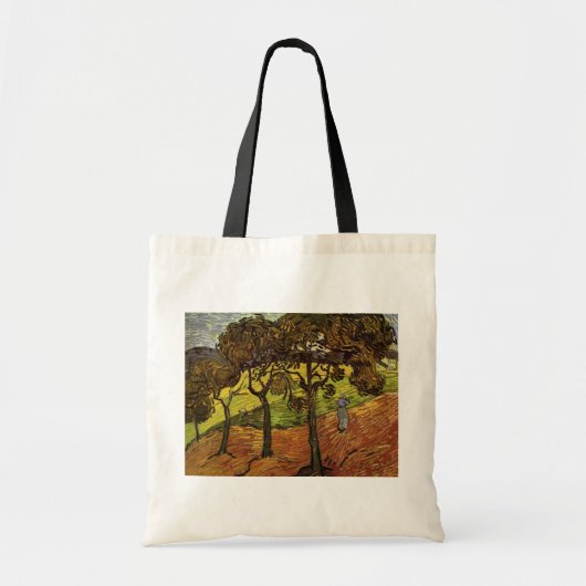 Tote Bag Paysage, arbres et figures par Vincent van Gogh (Devant)