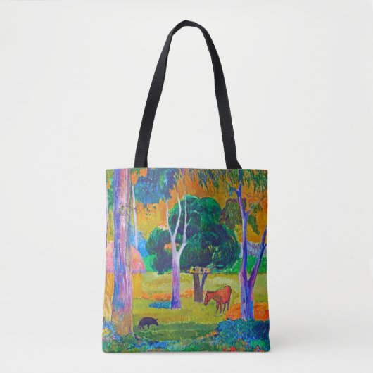 Tote Bag Paysage avec cochon et cheval, Gauguin (Devant)