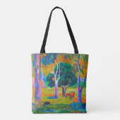 Tote Bag Paysage avec cochon et cheval, Gauguin (Dos)
