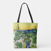 Tote Bag Paysage avec couple Marche par Vincent van Gogh (Dos)