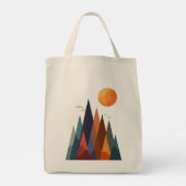 Tote Bag Paysage avec montagnes et soleil (Dos)
