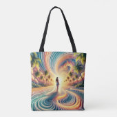 Tote Bag Paysage cosmique : Aurora Dreaming 3D (Dos)
