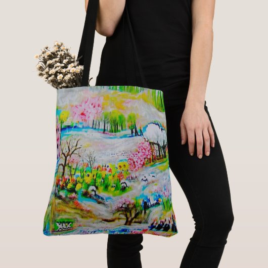 Tote Bag Paysage d'aquarelle 2 (De près)