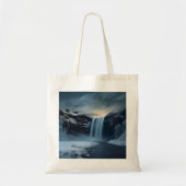 Tote Bag paysage de cascade en Islande (Devant)