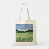 Tote Bag Paysage de champ de fleurs (Dos)