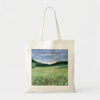 Tote Bag Paysage de champ de fleurs