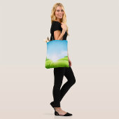 Tote Bag Paysage de champ vert ensoleillé