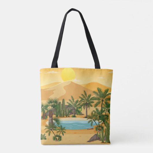 Tote Bag Paysage de forêt désertique au coucher du soleil s (Dos)
