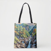 Tote Bag Paysage de la cascade de Serene Mountain (Devant)