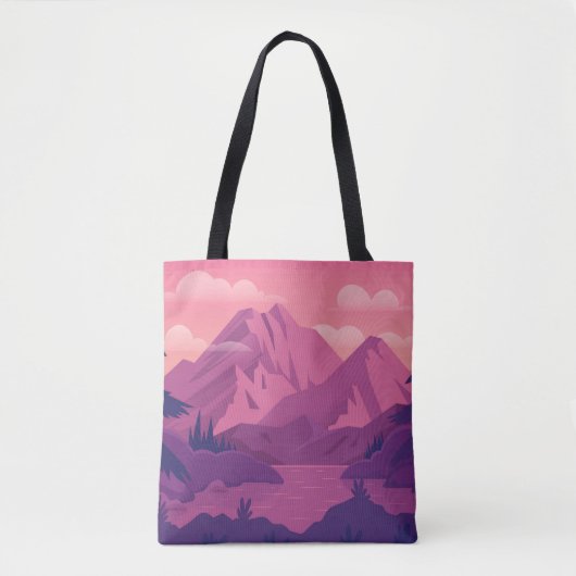 Tote Bag Paysage de la nature pourpre (Devant)
