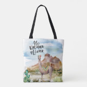 Tote Bag Paysage de Llama et du désert (Dos)