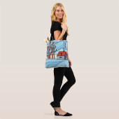 Tote Bag Paysage de maison d'hiver