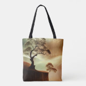 Tote Bag Paysage des arbres du désert (Dos)
