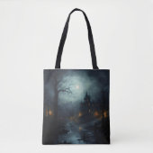 Tote Bag Paysage d'horreur Imaginaire foncé (Devant)