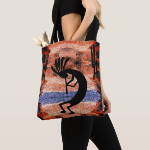 Tote Bag Paysage du désert du sud-ouest de Kokopelli