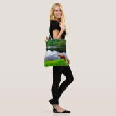 Tote Bag Paysage du lac d'équitation vert d'été (Sur le modèle)