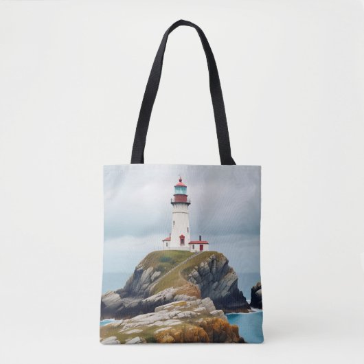Tote Bag Paysage du phare Côte Océan Calme Paysage (Devant)