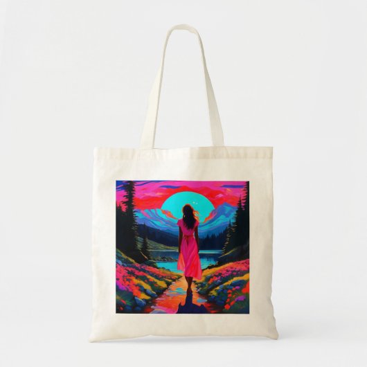 Tote Bag Paysage écossais psychédélique (Devant)