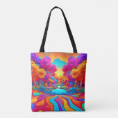 Tote Bag Paysage Fantastique Coloré (Dos)