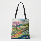 Tote Bag Paysage floral moderne et tendance (Devant)