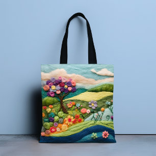 Tote Bag Paysage floral moderne et tendance