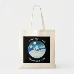 Tote Bag Paysage givré paisible personnalisé
