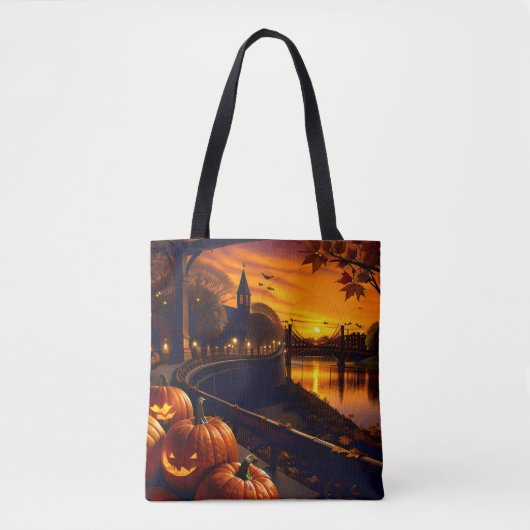 Tote Bag Paysage Halloween Deux (Devant)