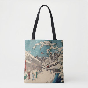 Tote Bag Paysage hivernal d'Hiroshige japon ukiyo-e antique