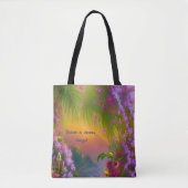 Tote Bag Paysage Imaginaire, tropical et rêveur - (Devant)