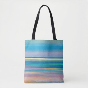 Tote Bag Paysage marin Abstrait "Fuchsia Fusion"