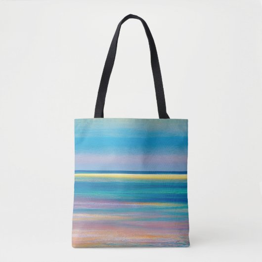 Tote Bag Paysage marin Abstrait "Fuchsia Fusion" (Devant)