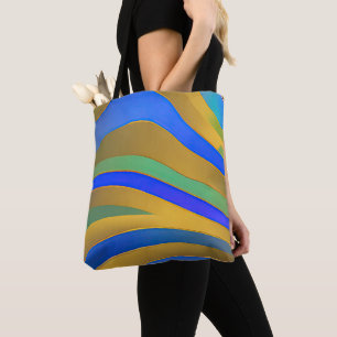 Tote Bag Paysage marin abstrait Vagues fracturées 25