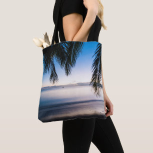 Tote Bag Paysage marin tropical au coucher du soleil, Fidji