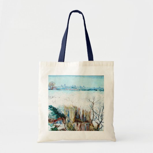 Tote Bag Paysage neigeux avec Arles par Vincent van Gogh (Devant)