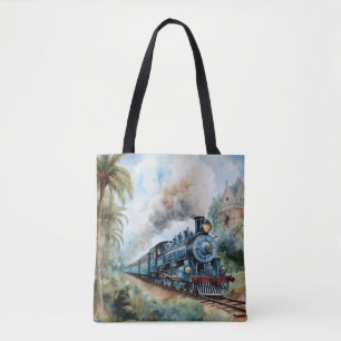 Tote Bag Paysage panoramique avec un train victorien
