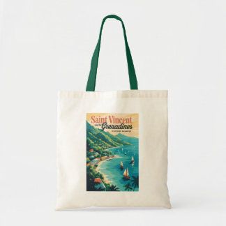 Tote Bag Paysage Rétro de Saint-Vincent-et-les-Grenadines