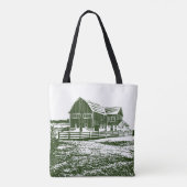 Tote Bag Paysage rural maison de ferme de style coupe (Dos)