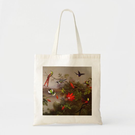 Tote Bag Paysage tropical avec dix colibris (Devant)