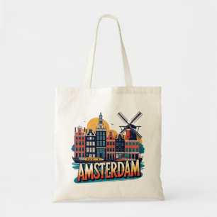 Tote Bag Paysage urbain d'Amsterdam