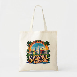 Tote Bag Paysage urbain de Savannah Géorgie
