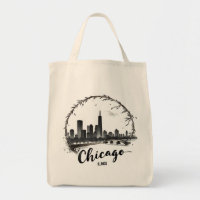 Paysage urbain vintage de Chicago Illinois Voyage