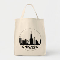 Paysage urbain vintage de Chicago Illinois Voyage