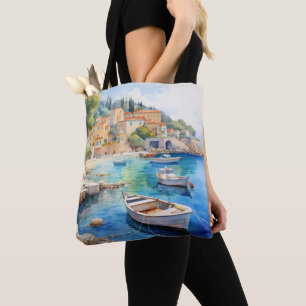 Tote Bag Paysages méditerranéens Peinture à l'huile